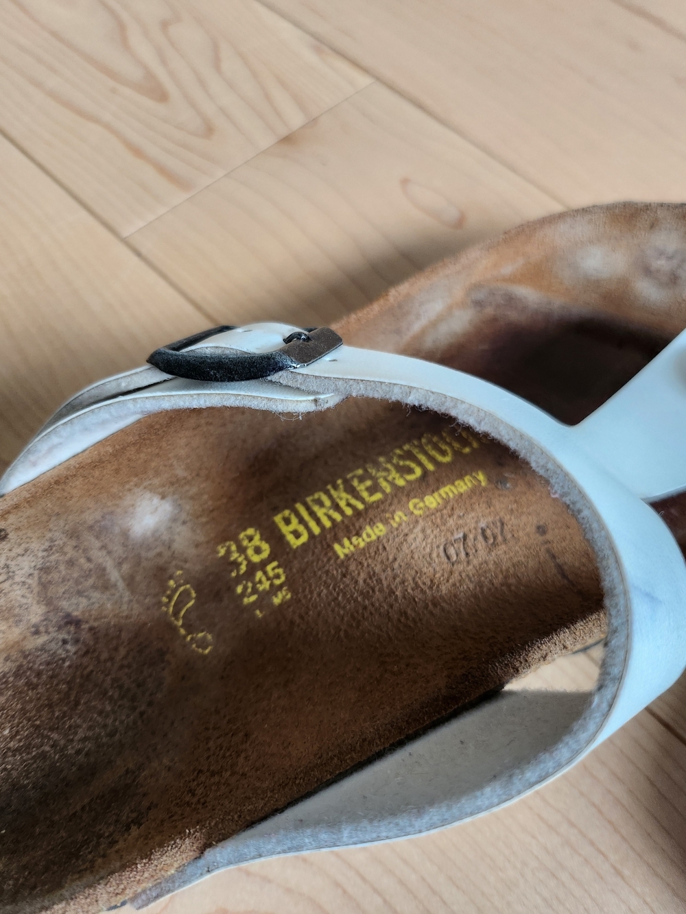 Birkenstock Gizeh Thong Sandals Pearl White Size 38 - Picture 6 of 6